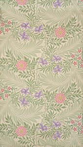 Larkspur. Taustakuva, 1874. tekijältä William Morris