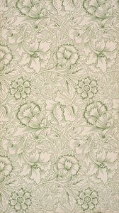 Pinkki ja unikko. Taustakuva, 1881. tekijältä William Morris