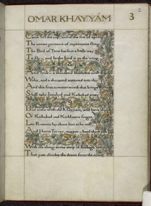 Omar Khayyamin Rubaiyat tekijältä William Morris