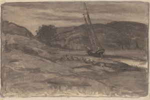 Stranded, 1875 (hiili paperiarkille) tekijältä William Morris