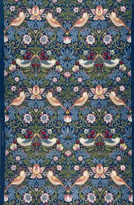 Mansikkavaras. Koristeellinen kangas, 1883. tekijältä William Morris
