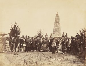 Monumentin vihkiminen Bull Run Battle -kentällä kesäkuussa tekijältä William Morris Smith