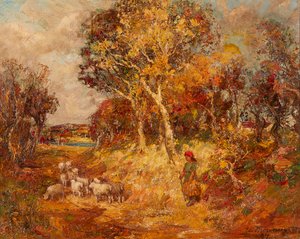 Kultainen syksy (öljy kankaalle) tekijältä William Mouncey