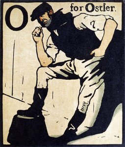 O for Ostler, kuvitus julkaisusta "An Alphabet", julkaisija William Heinemann tekijältä William Nicholson
