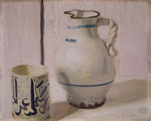 Vaaleanpunainen asetelma kannun kanssa, 1935-36. tekijältä William Nicholson