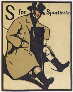 S for Sportsman, kuvitus "An Alphabetista", julkaisija William Heinemann tekijältä William Nicholson