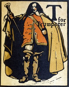 T Trumpetille, kuvitus "An Alphabetista", julkaisija William Heinemann tekijältä William Nicholson