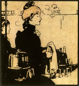 "The Barmaid", 1888, 1946. tekijältä William Nicholson
