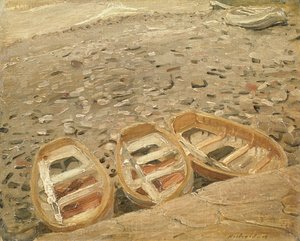 Kolme venettä, n. 1928 (öljy kankaalle) tekijältä William Nicholson