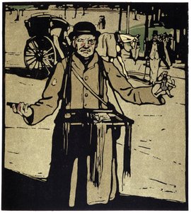 Toy Merchant, Lontoo - teoksessa "" Types of London", kirjoittanut William Nicholson (1872-1949), toim. Floury tekijältä William Nicholson