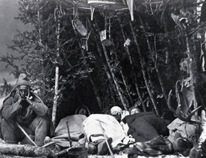 Trapperin elämä Kanadassa, kuva Nottman, noin 1890.