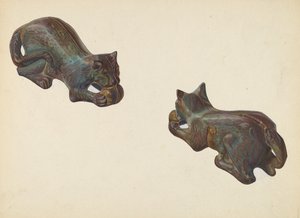 Cat and Ball Coin Bank, c. 1939. tekijältä William O. Fletcher