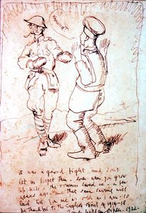 "Se oli hyvä taistelu... (piirustus) tekijältä William Orpen