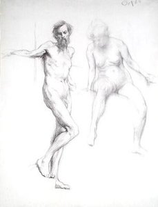 Tutkimus miehestä ja naisesta (kynä paperille) tekijältä William Orpen