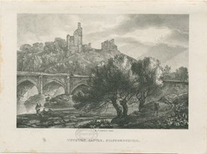 Tutbury Castle - South View: sinkografi ja [1800-luvun alku] tekijältä RC
