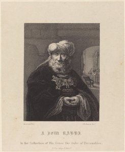 Juutalainen rabbi tekijältä William P. Sherlock after Rembrandt van Rijn