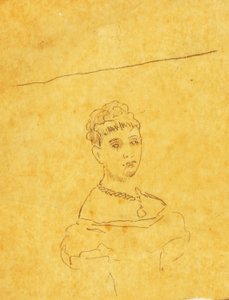 Nainen iltapuvussa ja Venus de Milon kuva tekijältä William Page