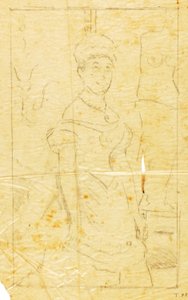 Nainen iltapuvussa ja Venus de Milon kuva tekijältä William Page