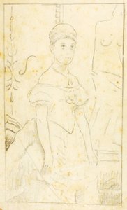 Nainen iltapuvussa ja Venus de Milon hahmo tekijältä William Page