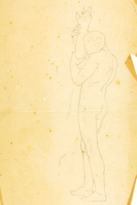 Mooses, Aaron ja Huur Horebin vuorella (tutkimus - kuva oikealla). tekijältä William Page
