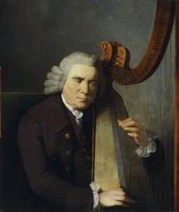 The Blind Harpist, John Parry (öljy kankaalle)