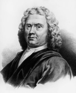 Herman Boerhaaven (1668-1738), hollantilaisen lääkärin, kemistin ja kasvitieteilijän muotokuva, kaiverrus tekijältä Nicolas Toussaint Charlet
