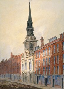 Pyhän Martinin kirkko Ludgaten sisällä ja Ludgate Hill, Lontoon kaupunki, 1815
