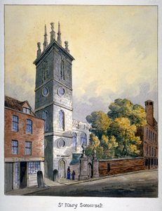 Pyhän Mary Somersetin kirkko, Lontoon kaupunki, vuonna 1815