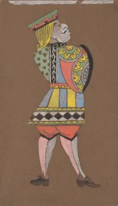 Knave of Hearts (pukusuunnittelu elokuvaan Liisa Ihmemaassa). tekijältä William Penhallow Henderson