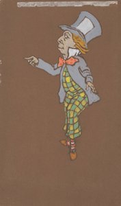 Hullu hatuntekijä (pukusuunnittelu elokuvaan Liisa ihmemaassa, 1915). tekijältä William Penhallow Henderson