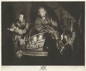 Filosofi pitämässä luennon Orrerysta tekijältä William Pether after Joseph Wright