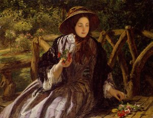 Puutarhan kukat luovat kukkakukkaa, 1855-1856. tekijältä William Powell Frith