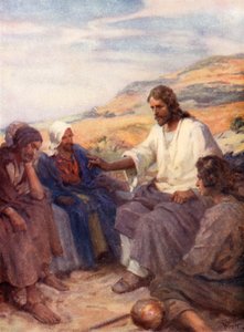 Jeesus opettaa opetuslapsiaan, Matt. v.