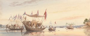 Isherah - Vesikulkue Doorgan kuvasta ennen hänen upotusta auringonlaskun aikaan