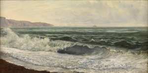Karu sää, West Bay, Dorset (öljy paneelissa) tekijältä William Pye