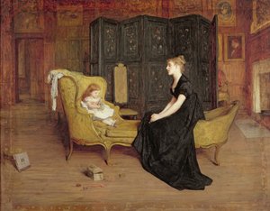 Hänen idolinsa, n. 1868-70 (öljy kankaalle) tekijältä William Quiller Orchardson