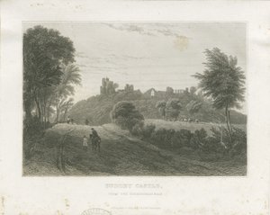 Dudley Castle: teräskaiverrus, nd [c1831] (tulostus) tekijältä William Radclyffe