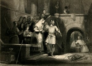 "Kreivitär De Burghin pelastus Montgomeryn linnasta", 1836