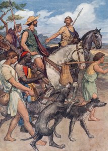 Pelopidas lähdössä Thebeen (värinen lito) tekijältä William Rainey