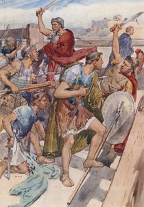 Caius Gracchuksen takaa-ajo (väri litho)