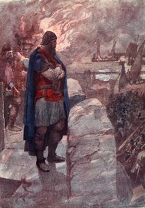 "Aluksia ei saa lastata tavaroilla, vaan julmien vihollisten miehitettyinä", kuvitus Mary Macgregorin teoksesta "The Story of France Told to Boys and Girls", 1920 tekijältä William Rainey