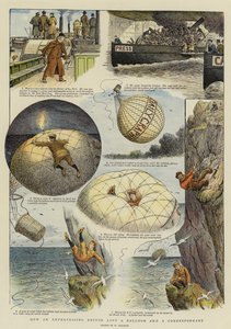 Kuinka yritteliäs toimittaja menetti ilmapallon ja kirjeenvaihtajan (chromolitho)