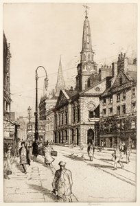 The Old Town House, Dundee, n. 1930 (etsaus) tekijältä William Renison