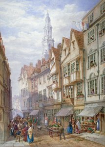 Vanhoja taloja Wych Streetillä, Westminsterissä, Lontoossa, 1873