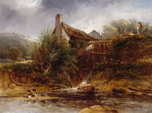Old Water Mill, North Wales, 1830-1860. tekijältä William Roberts