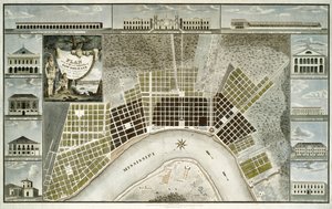 New Orleansin kaupungin ja esikaupunkien suunnitelma, 1817 tekijältä William Rollinson