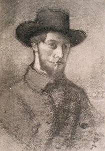 Augustus Johnin (1879-1961) muotokuva (litho) tekijältä William Rothenstein