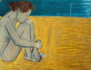 Istuva nainen alaston tekijältä William Rothenstein