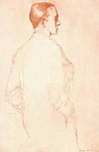 Sir Henry Maximilian Beerbohm, englantilainen parodisti ja karikaturisti, 1911.