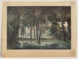Näkymä taiteilijan Springland-tilalta eli Elysionin lehtimaja tekijältä William Russell Birch